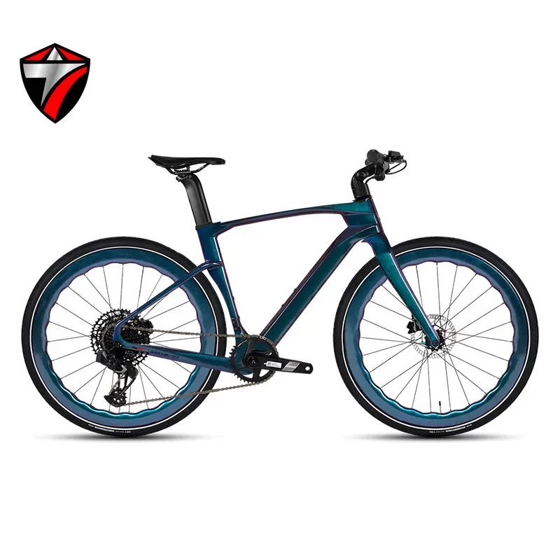 

TWITTER GRAVEL-V3 Wheel Peak EDS radio variable 13speed Flat handlebar full carbon fiber gravel road bike hydraulic disc brakes