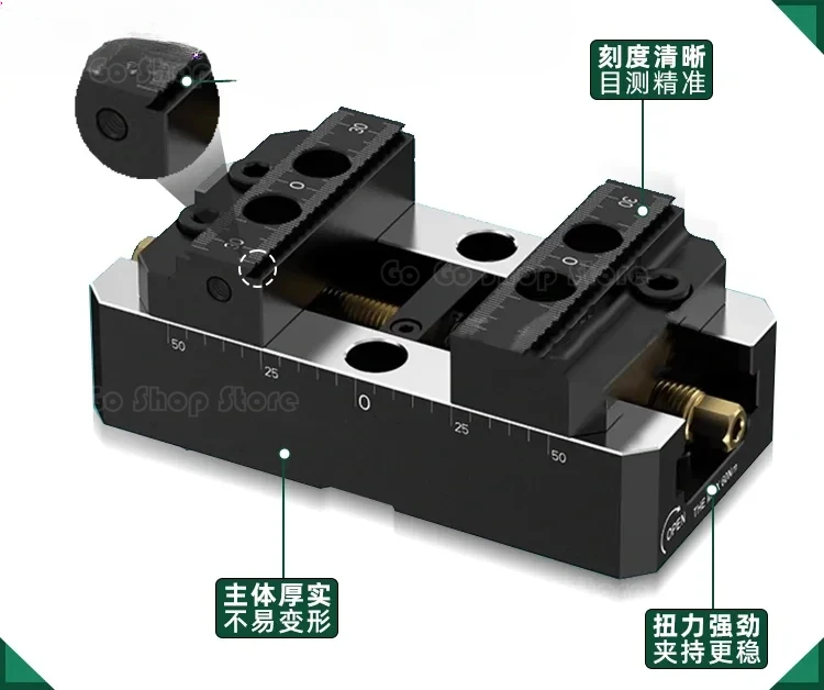 Zero point positioning quick change fixture CNC four-axis five-axis bridge plate L block manual self-centering vice precision