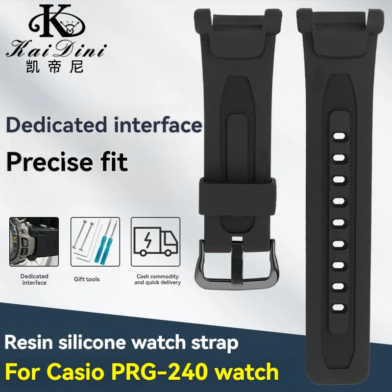 

Аксессуары для часов Casio Protrek серии PRG-240 PRG-40 PAG-40, силиконовый ремешок для часов из смолы, мужской спортивный водонепроницаемый браслет