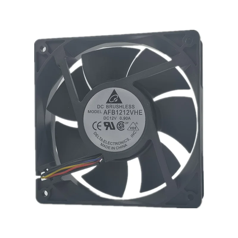 New delta AFB1212VHE DC 12V 0.90a 12038 12cm 120MM  large air volume cooler 120*120*38mmcooling fan