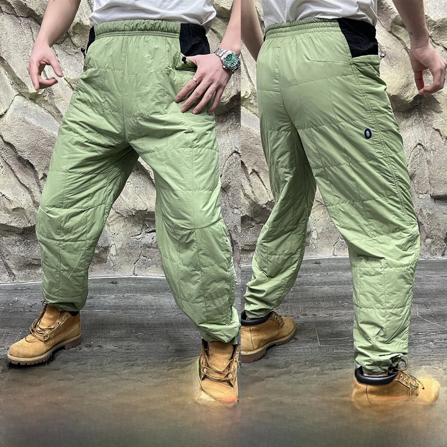 

Outdoor Functional Windproof Water-Resistant Men's And Women's Bfled Cotton Pants Loose Warm Straight Leg Long Trousers
