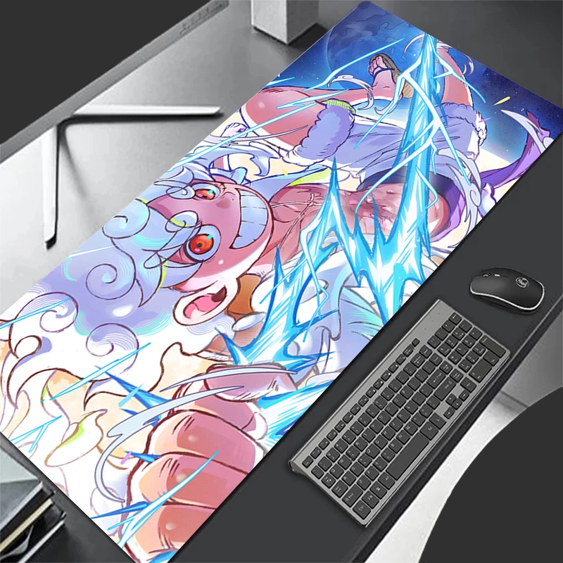 Japan Cool Anime Mouse Pad PC White Gamer Cabinet Keyboard Rug Laptop O-one P-piece L-Luffy 5 Gear Mousepad XL Extended Desk Mat