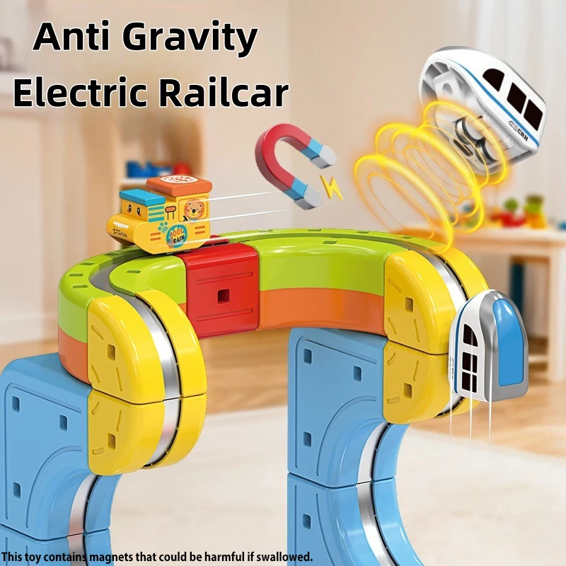 Elektrische Magnetische Auto Spielzeug Magie Flexible Rennstrecke Mit Anti-Schwerkraft für Kinder DIY Bausteine Spielzeug Zug Track geschenk