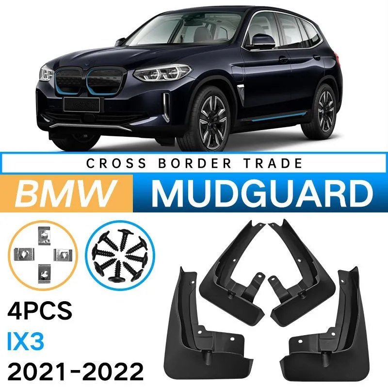 

4pcs Car Fender Front Rear Mudflaps Mud Flaps Original Model Replacement For BMW ix3 G08 2021 2022 Auto Accessories