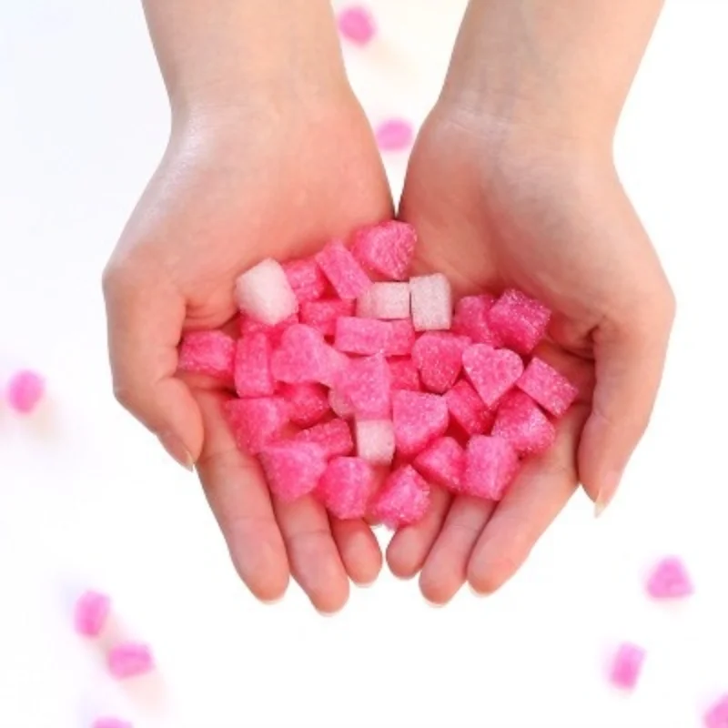 100pcs/lot Pink Heart Shaped Foam for Wedding Party Home Decoration Gift Box Filling Material Packing Wedding Flower Box Filler