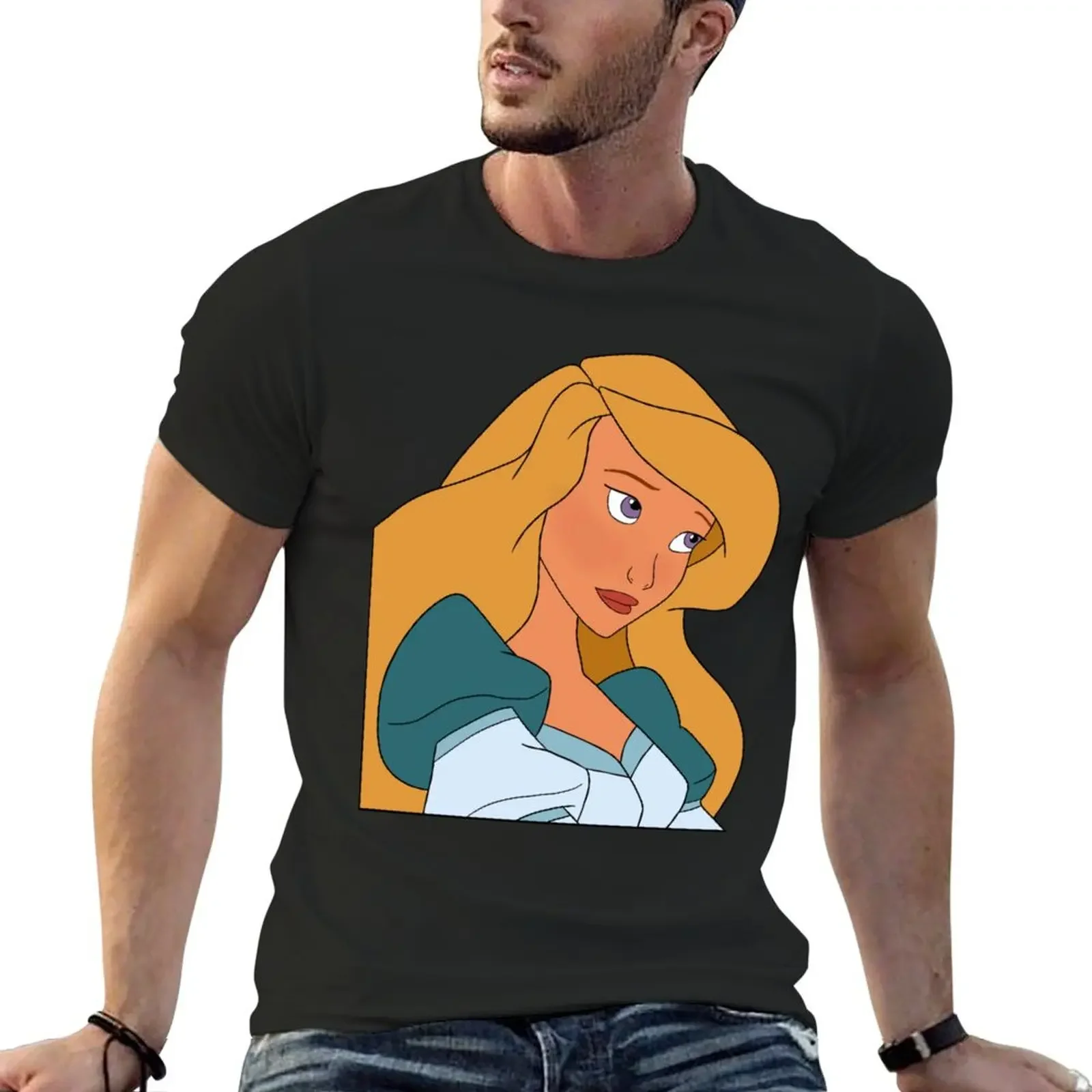 Blushing Odette-The Swan Princess Sticker T-Shirt summer clothes rapper graphic tees sports fans mens graphic t-shirts anime