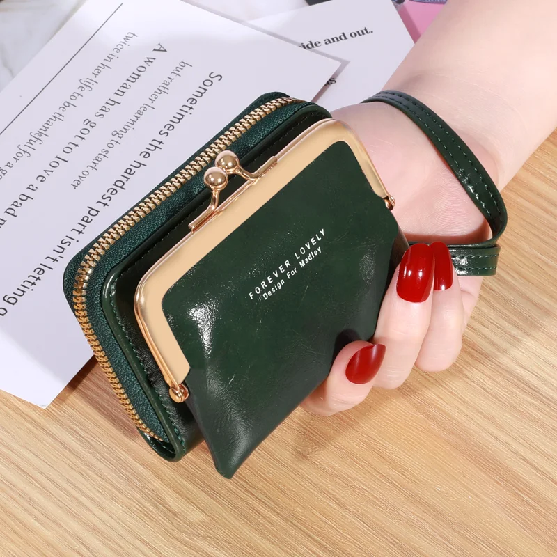 2023 Trendy Design Women\'s Wallet Small Shoulder Strap Card Holder Mini Bag