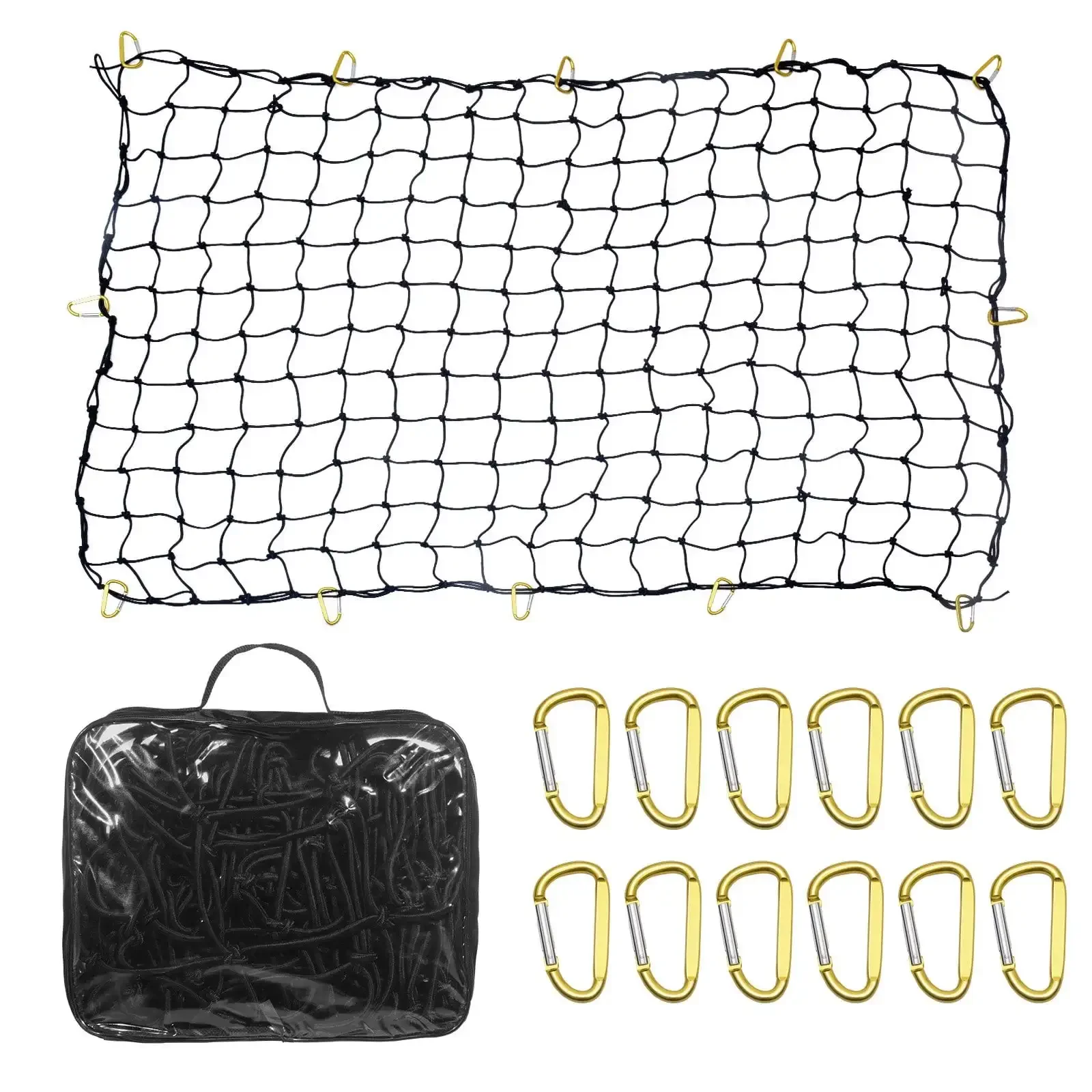 Cargo Net Heavy Duty Bungee Cargo Net 7.2' x 10.8' Stretchable for Trucks