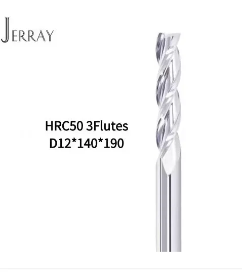 

10pcs HRC50 3 FLUTES D12*140*190L flat end mills For AL
