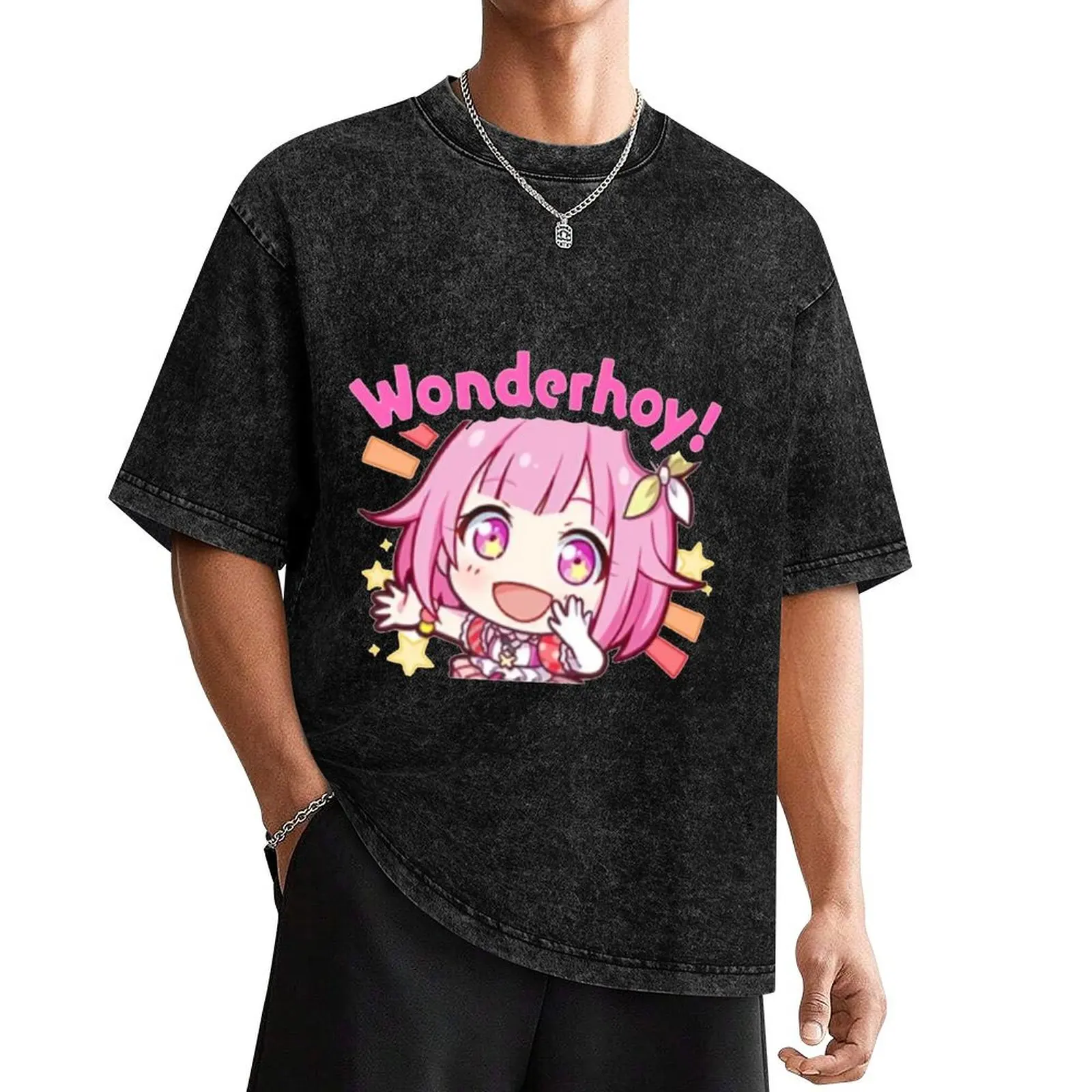 Emu Otori wonderhoy stamp T-Shirt summer tops aesthetic clothes summer 2025 anime tshirt mens plain t shirts