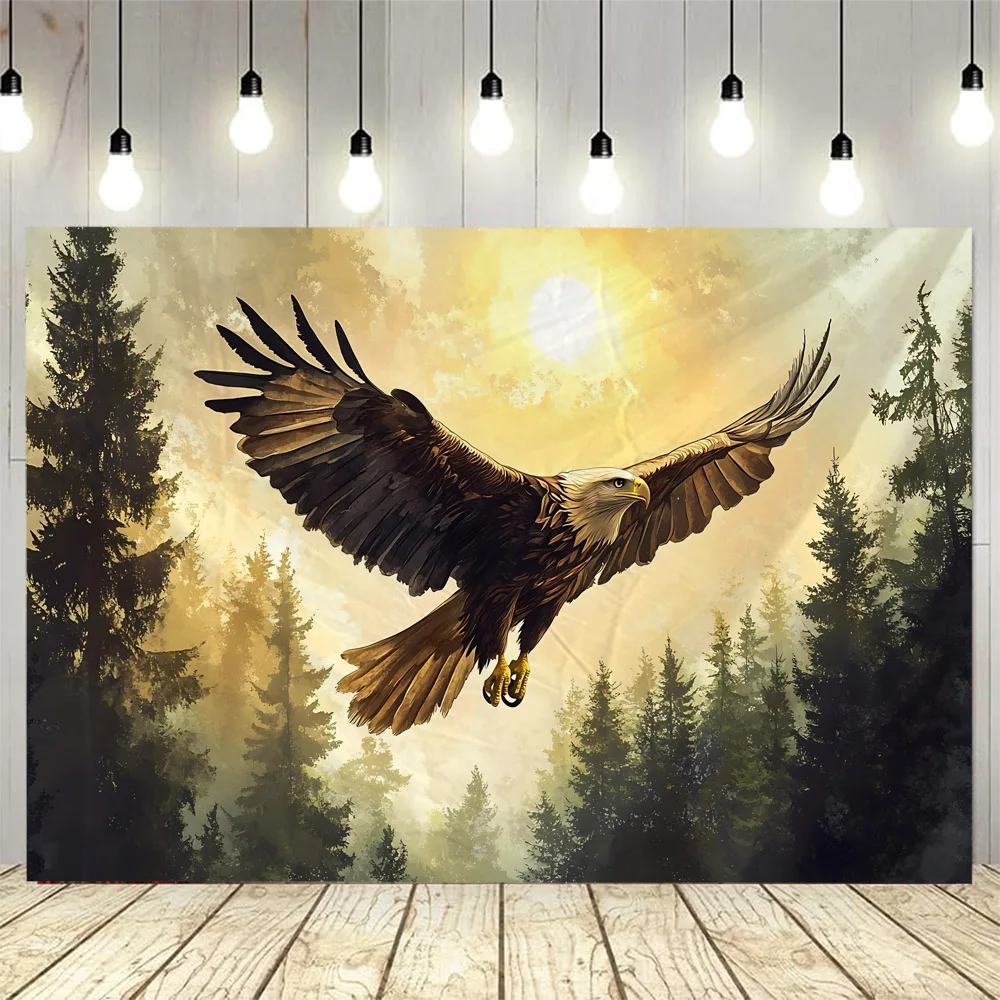 

Flying Eagle Art Tapestry psychedelic Starry Sky Background Poster Home Decoration Bed Sheet Blanket, Fabric Mural, Beach Towel