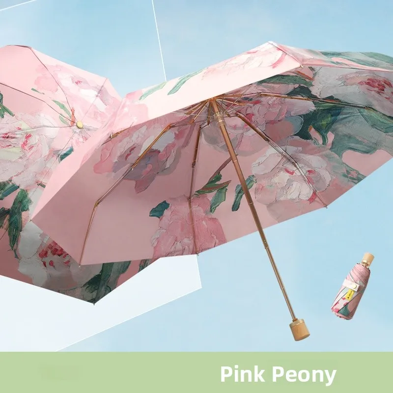 

Двухслойный зонт от солнца и дождя с УФ-защитой, двусторонний, для дома, повседневного использования, складной