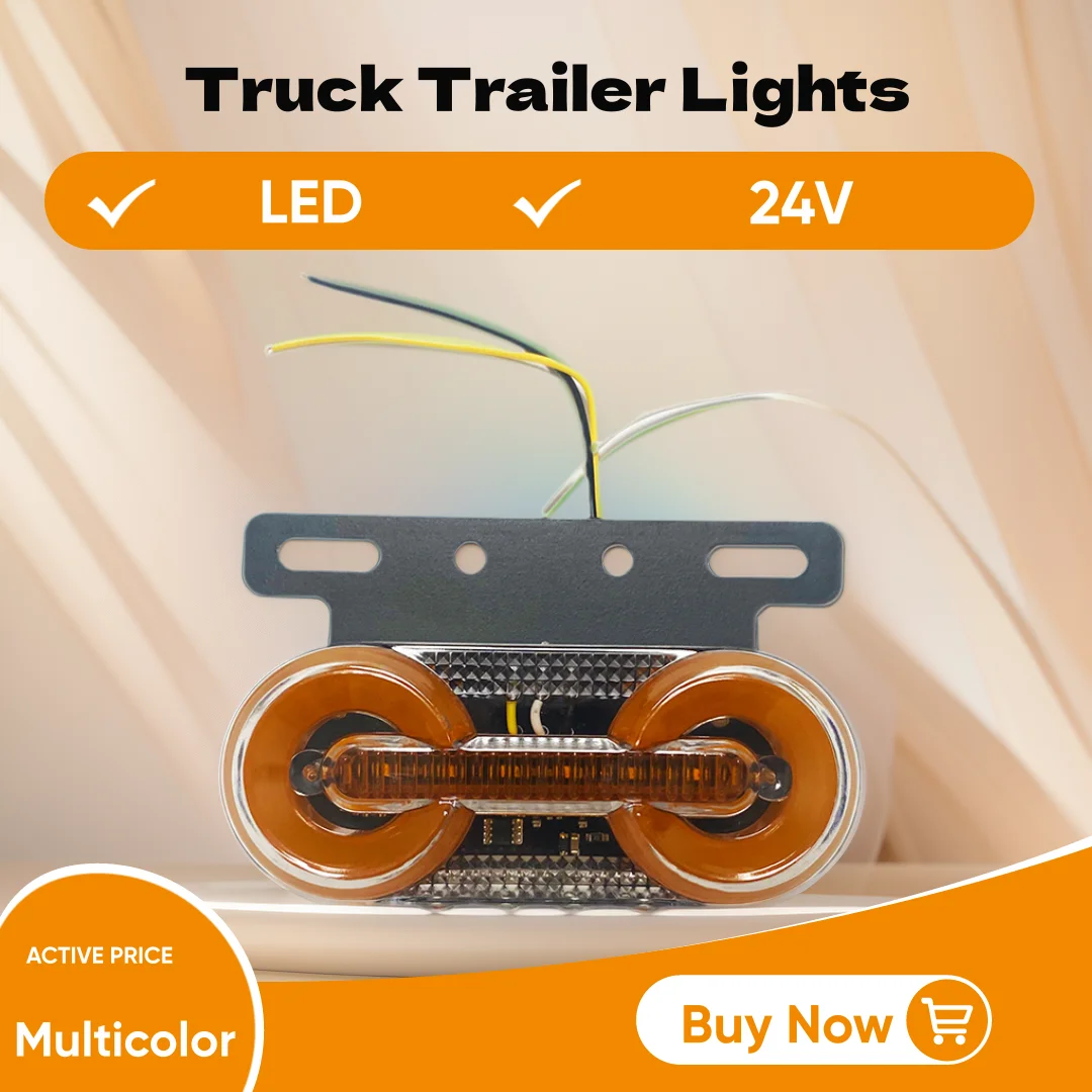 Truck Trailer LED 24V Side Lights Universal Wholesale Waterproof Turn Signal Red Blue Green Orange White Color Clearance Lamp