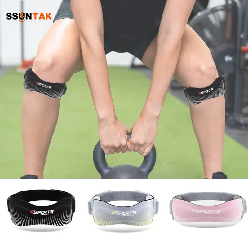 

SSUNTAK Adjustable Patella Knee Strap for Pain Relief Knee Brace for Basketball Hiking Run Tennis Joint Pain Injury Men Women