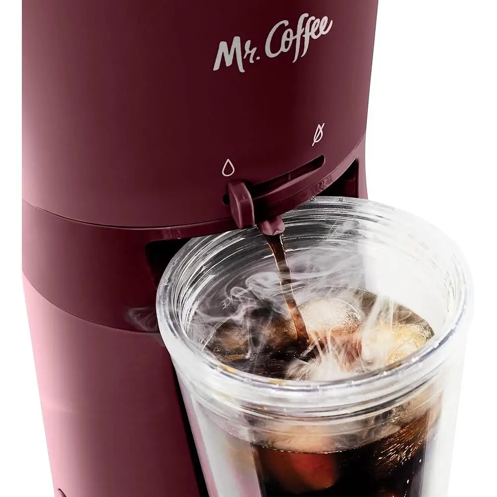 Iced Coffee Maker Single Serve Machine RapidChill Brewing Reusable Coffee Filter Tumbler Easy Customization Home Use