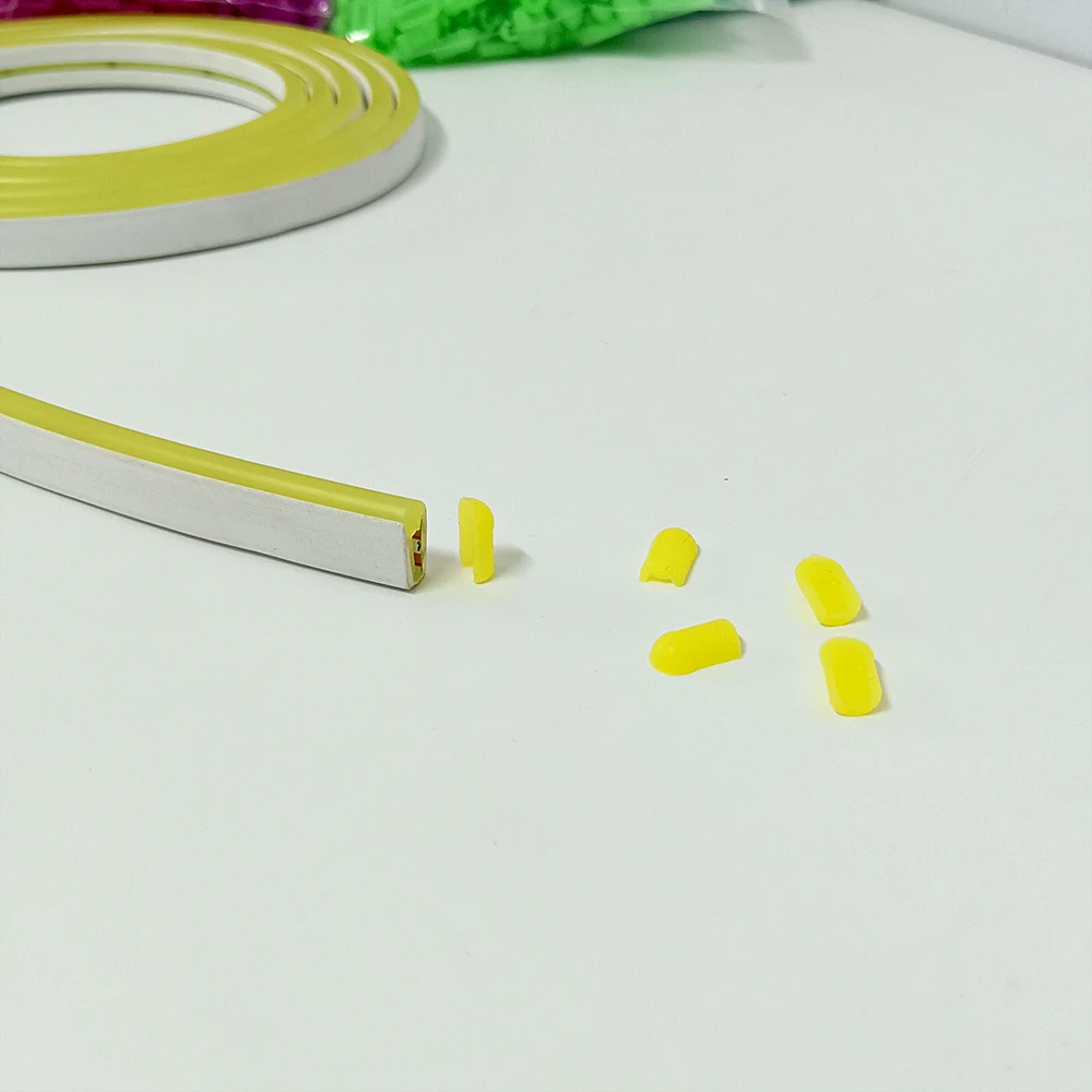 LED-Streifen-Endkappe aus Silikon, hochwertiges Zubehör, Schnalle für 6 x 12 DIY-Schild, Neon 2835, Streifen-Lichtröhre, 11 Farben – Detail 4