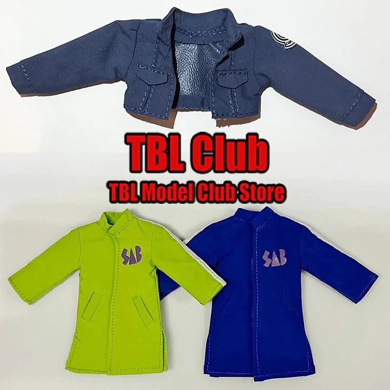 1/12 Scale Male Clothes Trunks Blue Denim Top Goku and Vegeta's Cold-proof Jacket For SHF 6-inch Action Figure Soldier Scene
