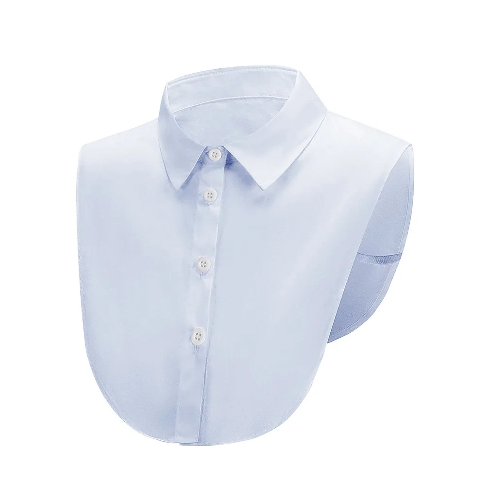 

Exquisite Multi-functional Fake Collar Solid Cotton Shirt Lapel Blouse Top Detachable Collars for Men Women