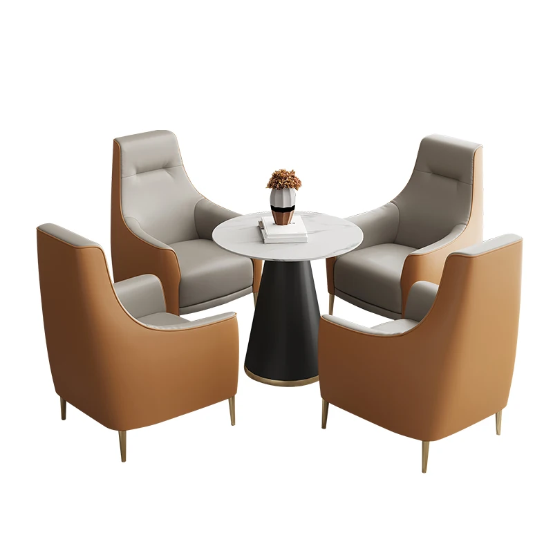 

Современный офисный диван-кресло с высокой спинкой, стол для отдыха, прием, деловые переговоры, комбинированная мебель