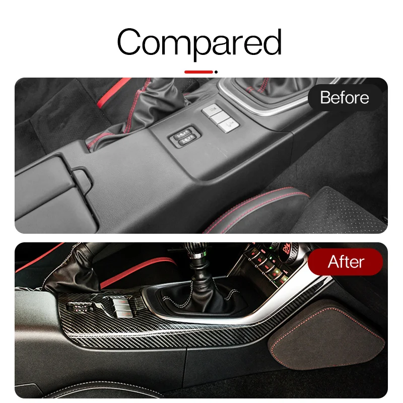 For GR86 BRZ 2022 2023 Interio Accessories Car Central Control Gear Shift Panel Trim Carbon Fiber Anti-Scratch Cover Protection