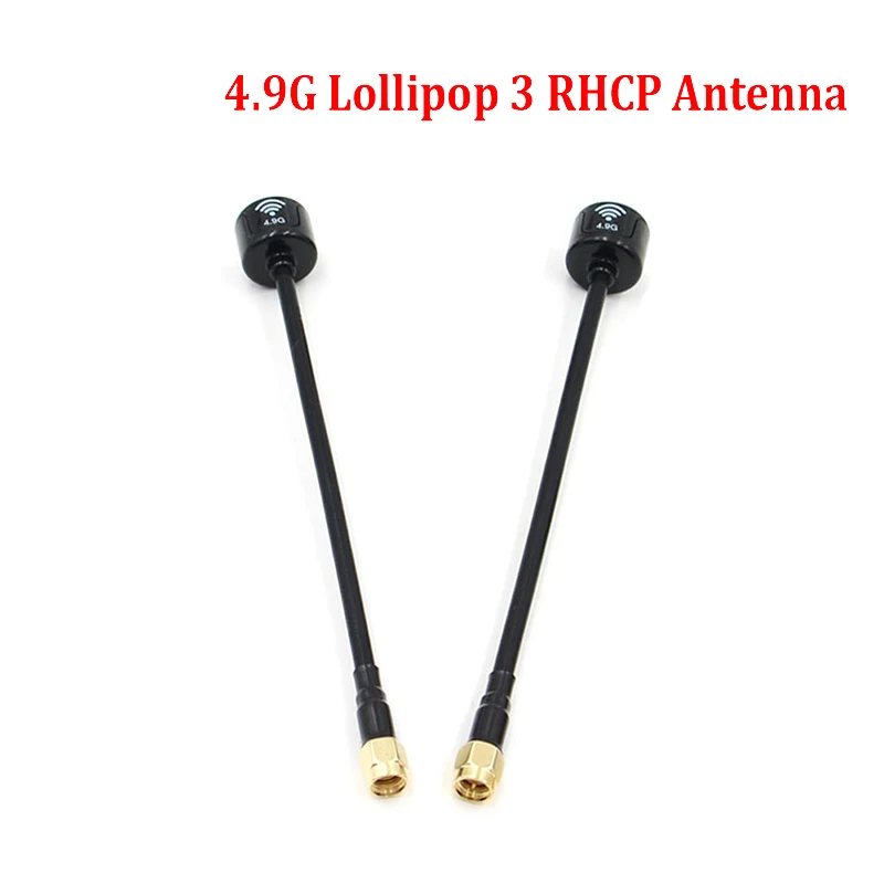 

4.9G Lollipop 3 RHCP 150mm Antenna 2.5Dbi SMA/RP-SMA High Gain FPV Transmitter Antenna for RC FPV Drone Model Parts