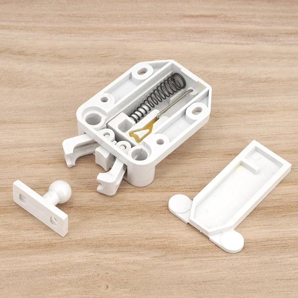 

YM 2/4/8 Sets Non-Magnetic Touch Latch Cabinet Door Catch Push to Latch and Unlatch Furniture Cupboard Wardrobe Accessory