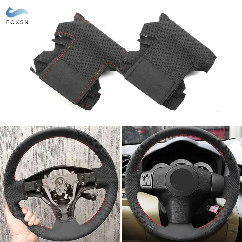 

Чехол на руль автомобиля, замшевая кожаная отделка для Toyota Yaris 2005-2011 Urban Cruiser 2009-2014 RAV 4 для Scion xB xD 2008-2014