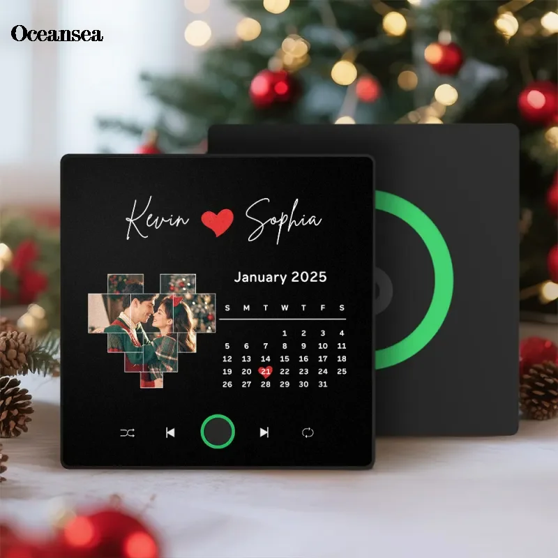 

Customized name and photo Music Fridge Magnet with Frame, Personalized Refrigerator Magnets, Best Christmas Day Gift 2025