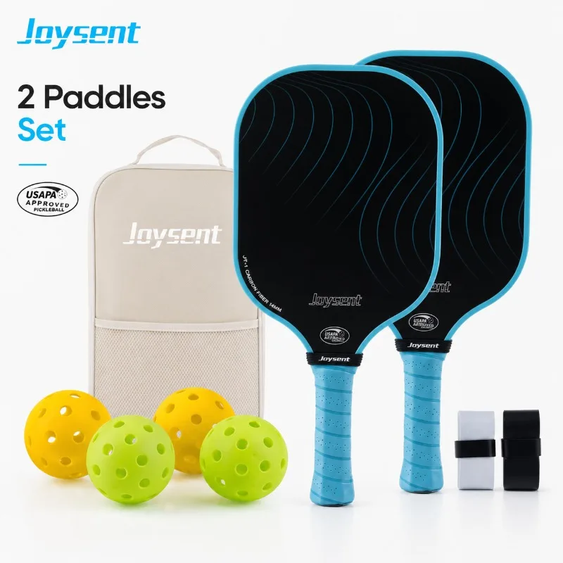 juego-de-palas-de-pickleball-joysent-aprobado-por-la-usapa-fibra-de-carbono-t300-nucleo-de-panal-de-pp-de-14-mm-2-palas-4-pelotas