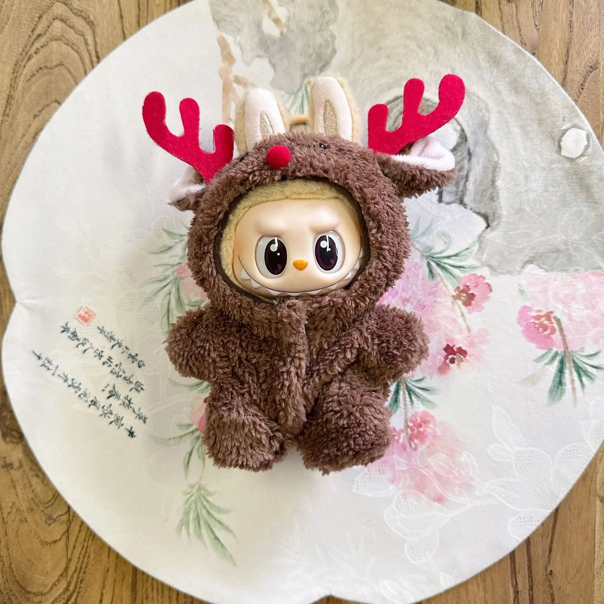 

Clothes only] One or two generations of blind box Labbubu doll clothes Christmas conjoined elk clothes LALBUBU baby clothes