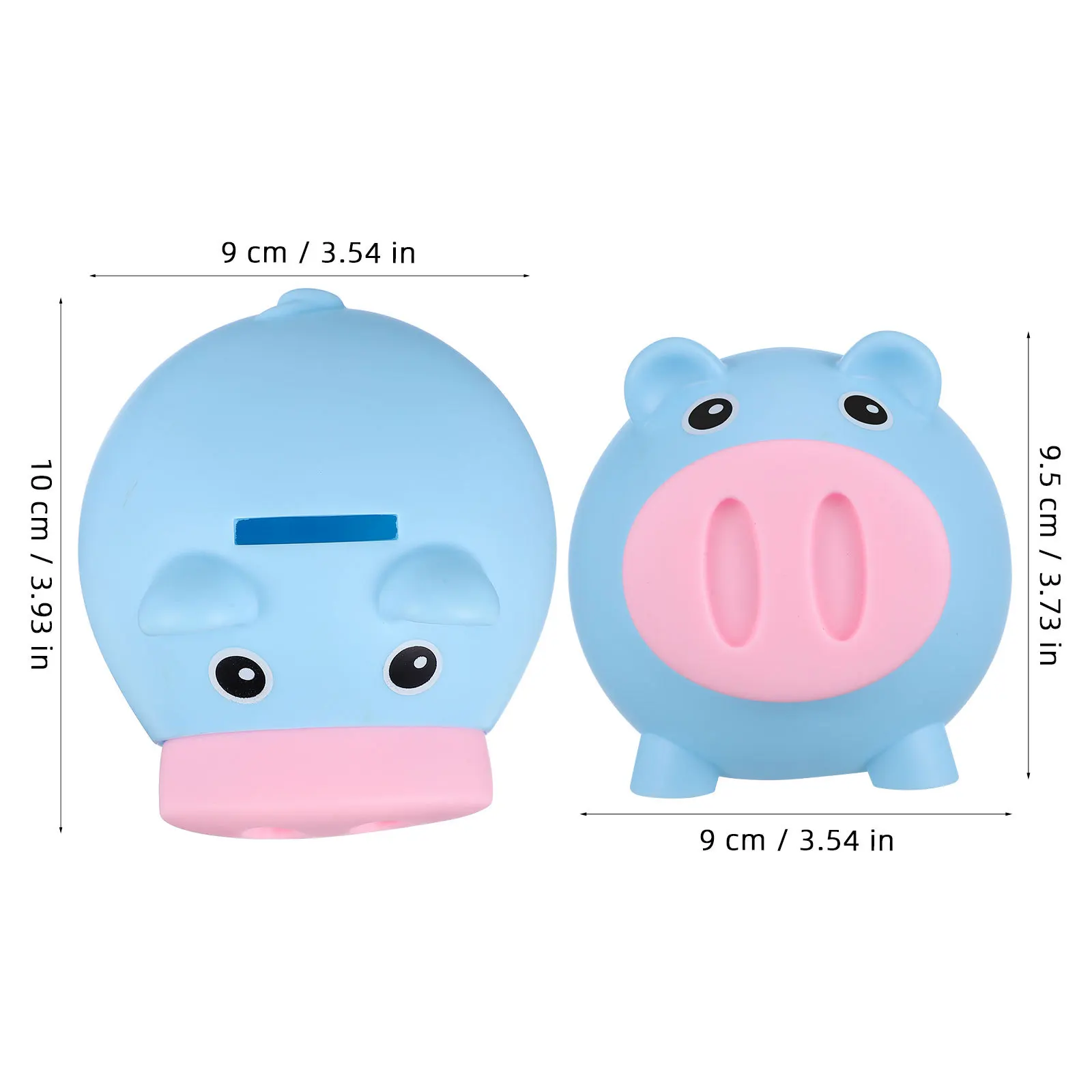 1個入り 子供用貯金箱 可愛い豚型コインバンク 頑丈なビニール製貯金箱 子供用現金収納 小型貯金箱