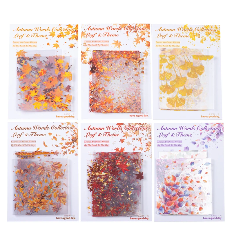 

6 упаковок/лот, серия коллекции осенних языков, милые ретро декоративные наклейки для домашних животных