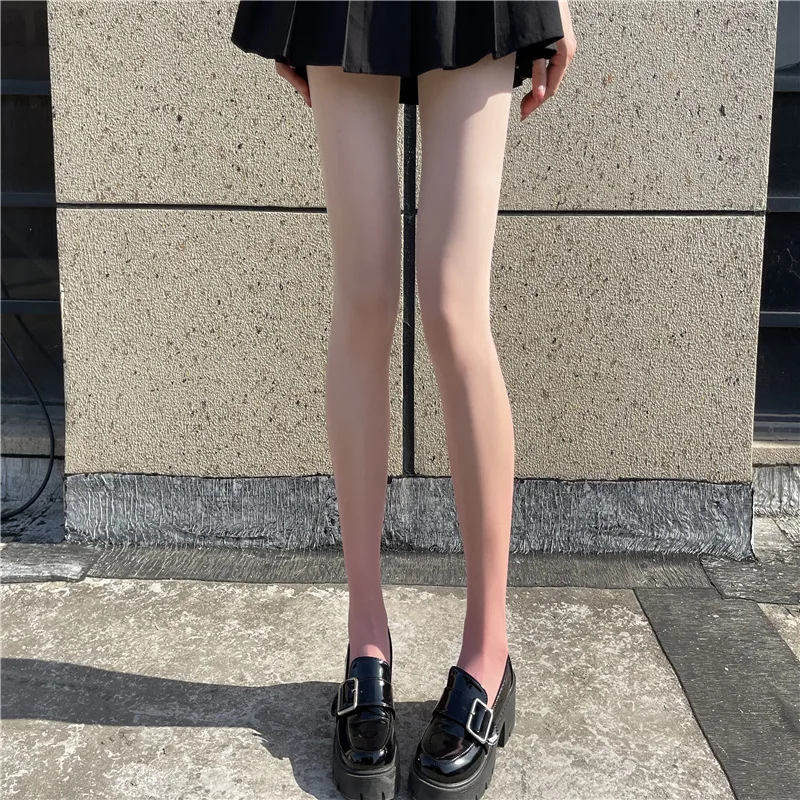 Summer Women’s Gothic Velour Ombre Sheer Tights Gradient Candy Color Pantyhose Gradual Change Sexy Contrast Color Thin Stockings