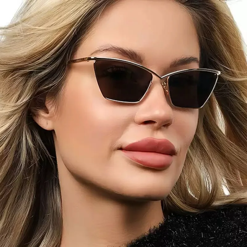 

Luxury Square Sunglasses Men Women Brand Design Gold Black Original Cat Eye Sun Glasses Female Fashion Shades Eyewear