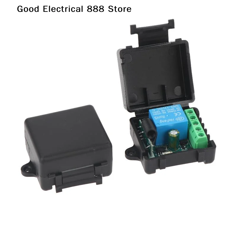 【G】DC12V Single Channel Wireless Relay Board 433.92M Remote Module Self Lock Interlock Protective Shell For Lamp Motor Control