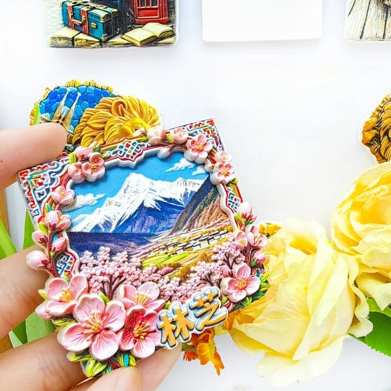 Namcha Barwa Fridge Magnet - Majestic 3D Snow Peak Souvenir Unique Tibet Himalayan Gift for Travel & Spiritual Home Decor