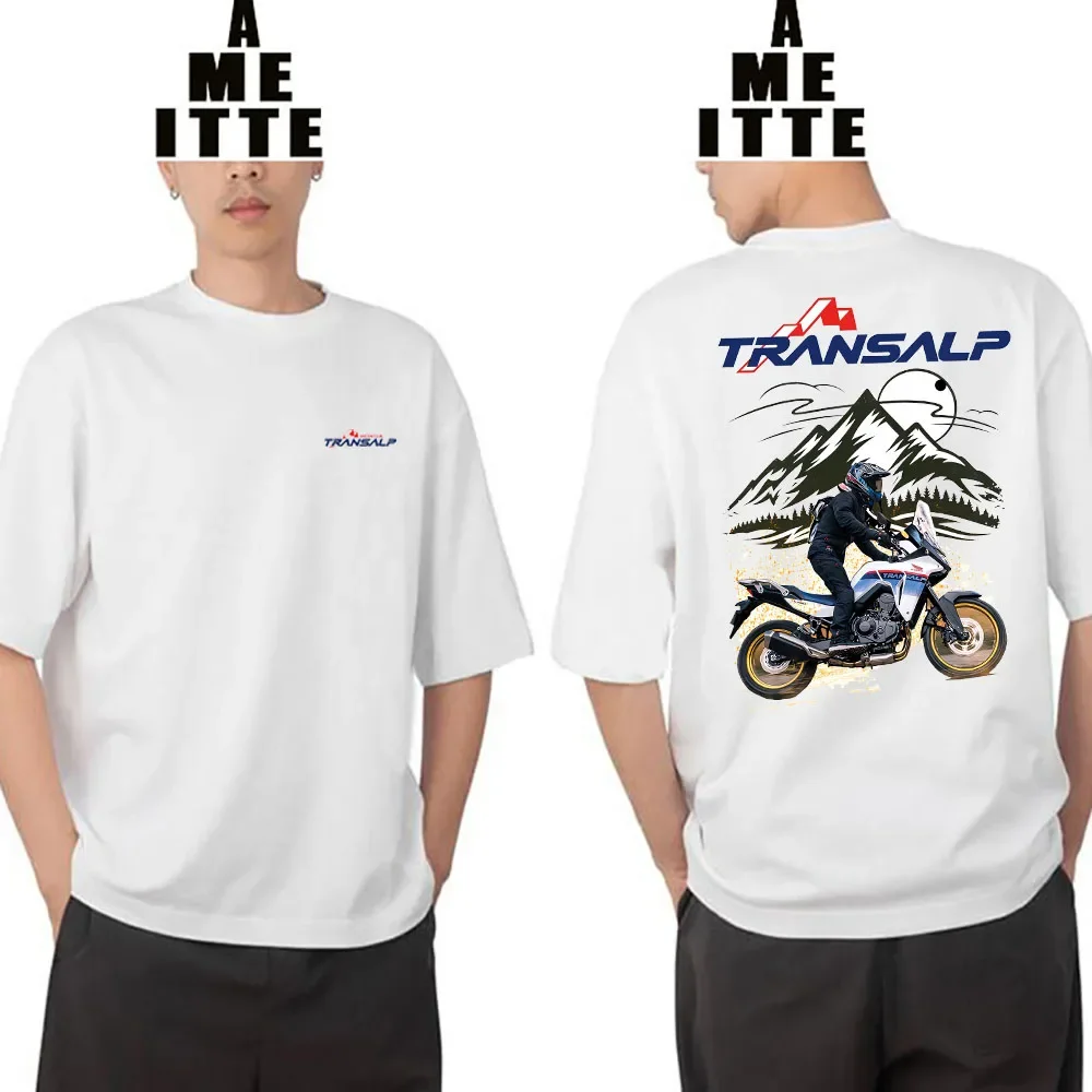 Transalp XL750 Motorcycle Rider T-Shirt Men GS Adventure Sport TShirt Hip Hop Boy Casual Tees Motorcycle Mountain Riding Tops