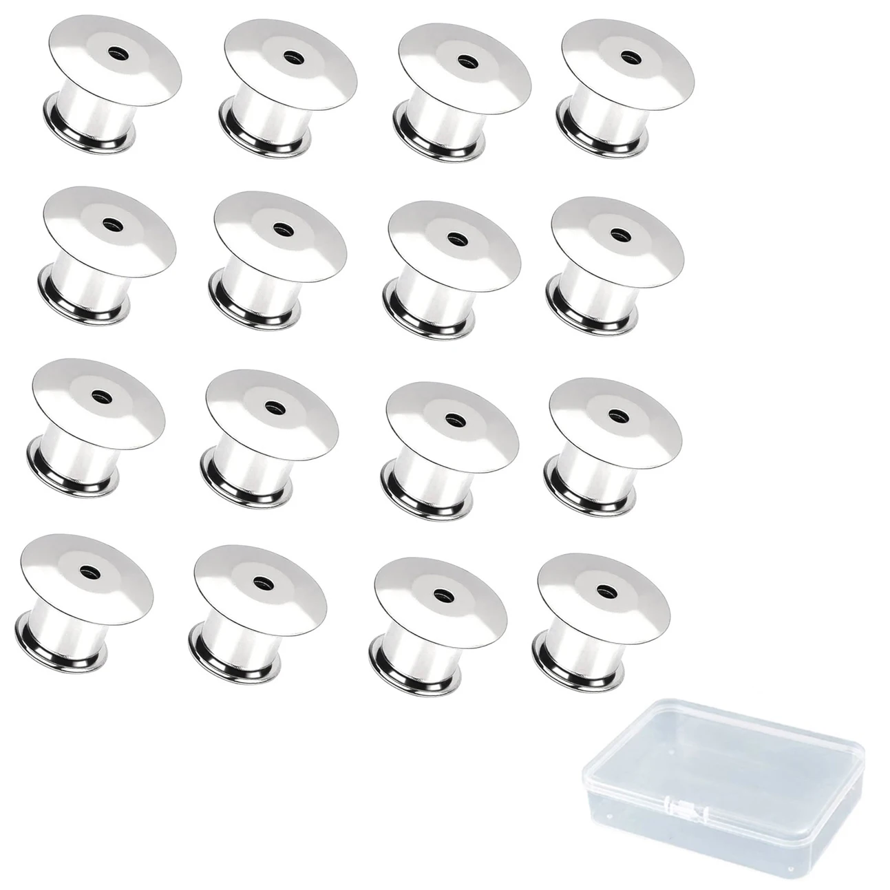 8/16/32 Stück Metall-Pin-Backs, Verschluss-Pin-Halter, Nadelverschluss, Emaille-Pin-Backs, Pin-Backs für die Schmuckherstellung, Pin-Backs für Anstecknadeln – Detail 1