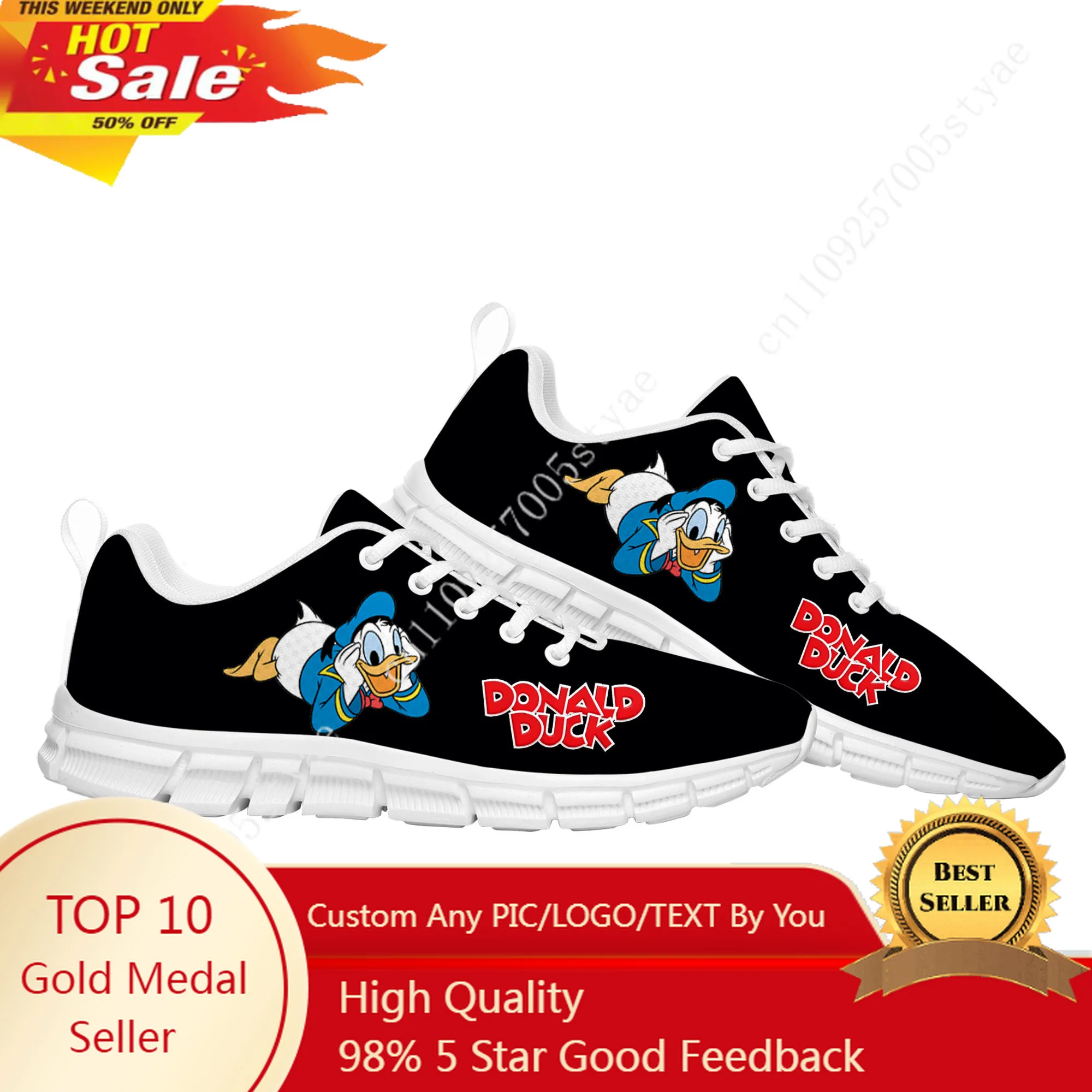 

Disney Donald Duck Sports Shoes Mens Womens Custom Sneakers Lightweight Casual Sneaker