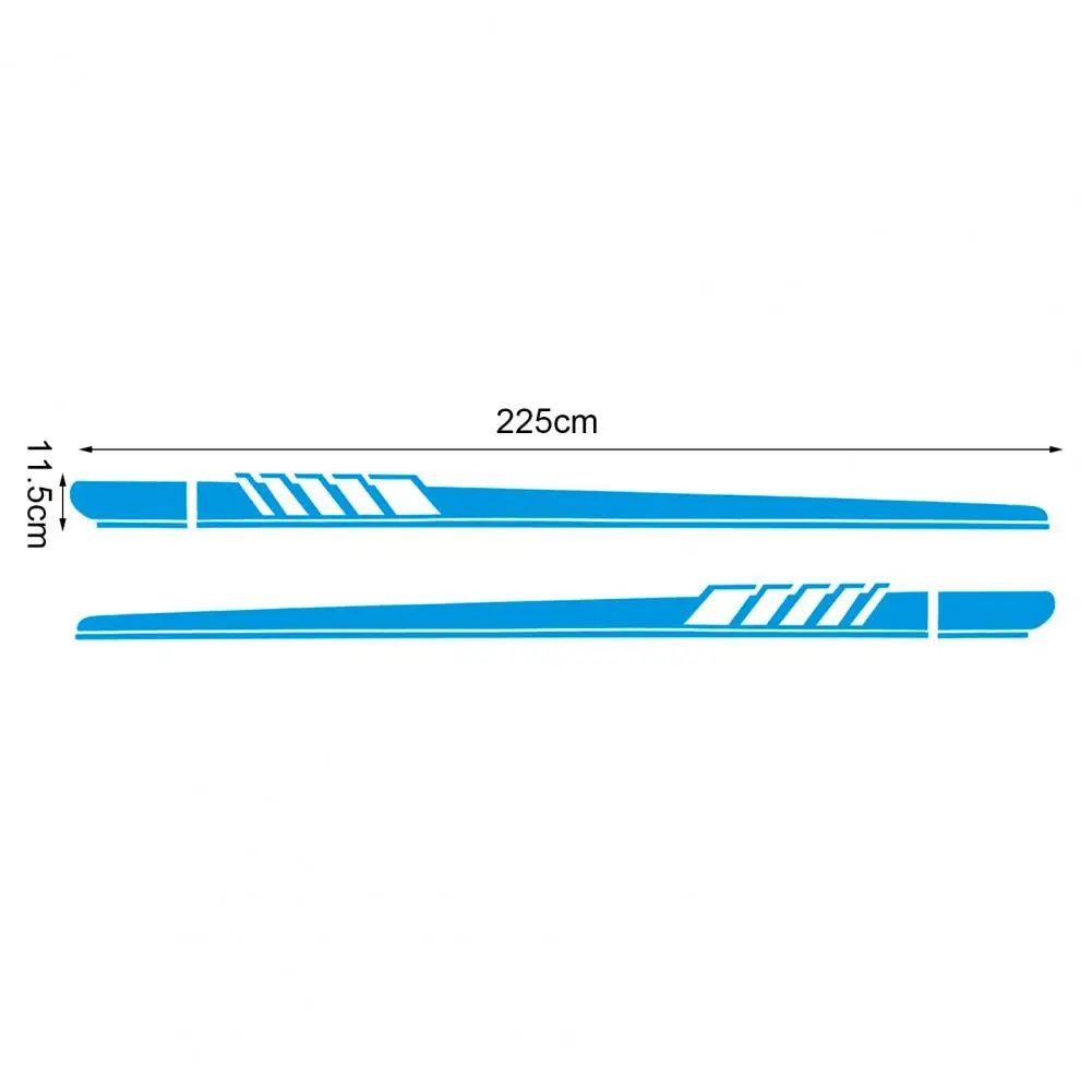 Stylish Car Side Sticker Wear-resistant Car Sticker Eye-catching Car Sticker Door Side Skirt Vinyl Wrap Racing Decals DIY