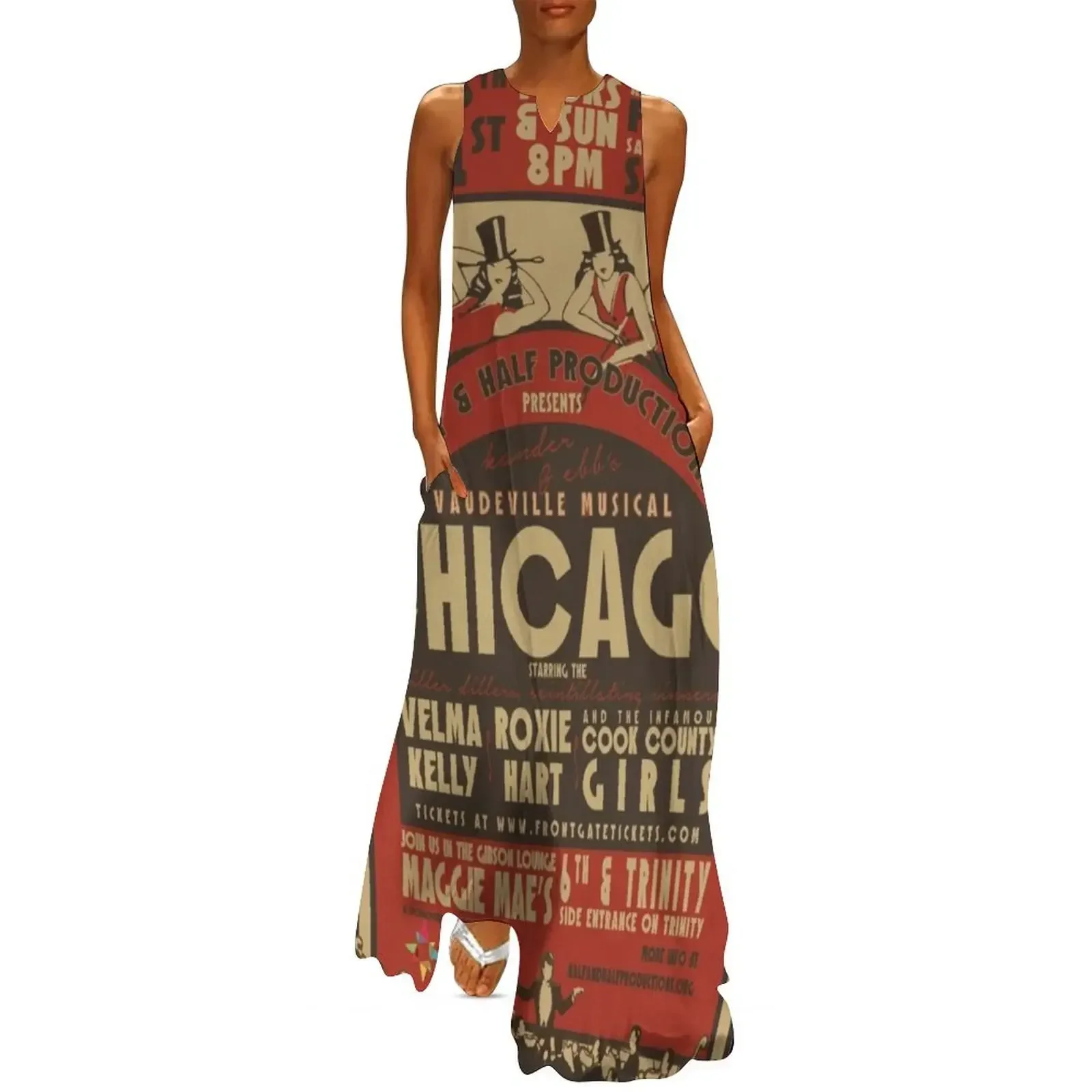 

Chicago Poster Long Dress women's dresses luxury womens dress dresses for womens 2025 women's summer clothing 2025 Dress