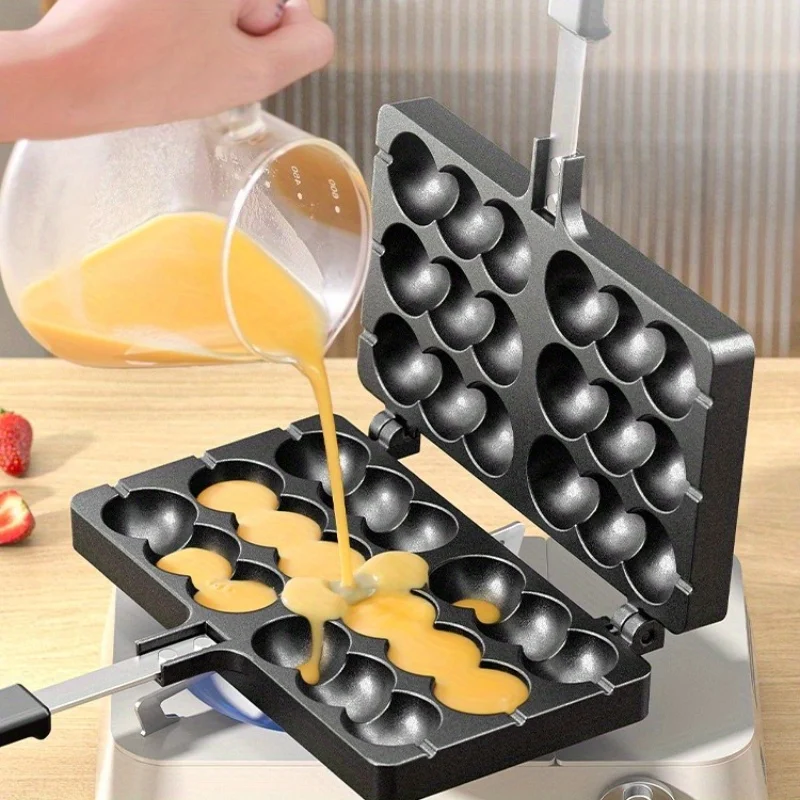 

Commercial Ball Round Waffle Maker Machine Round Shape Waffle Cake Maker Egg Bubble Maker