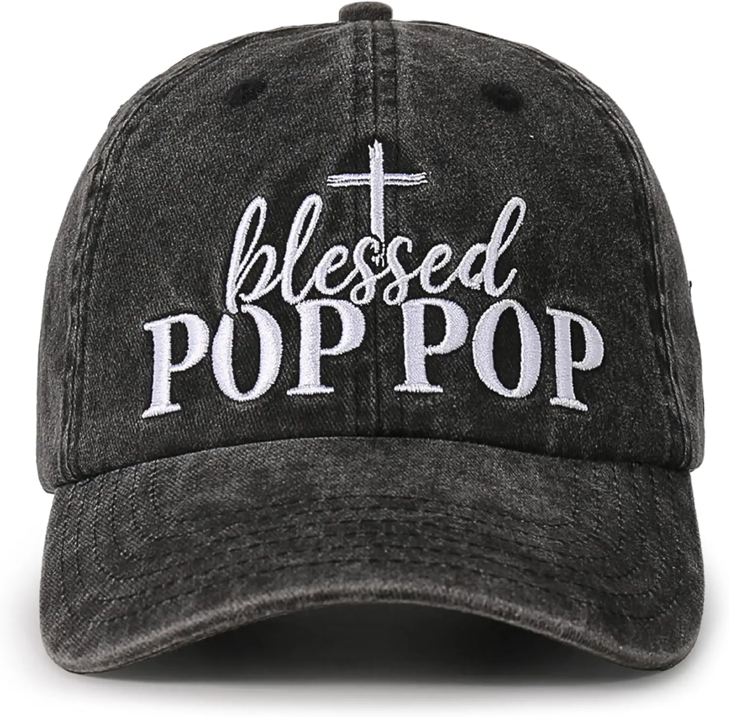 

Blessed Pop Pop Gifts Hat for Grandpa, Poppop Gifts for Fathers Day, Christmas, Birthday, Adjustable Embroidered Baseball Cap