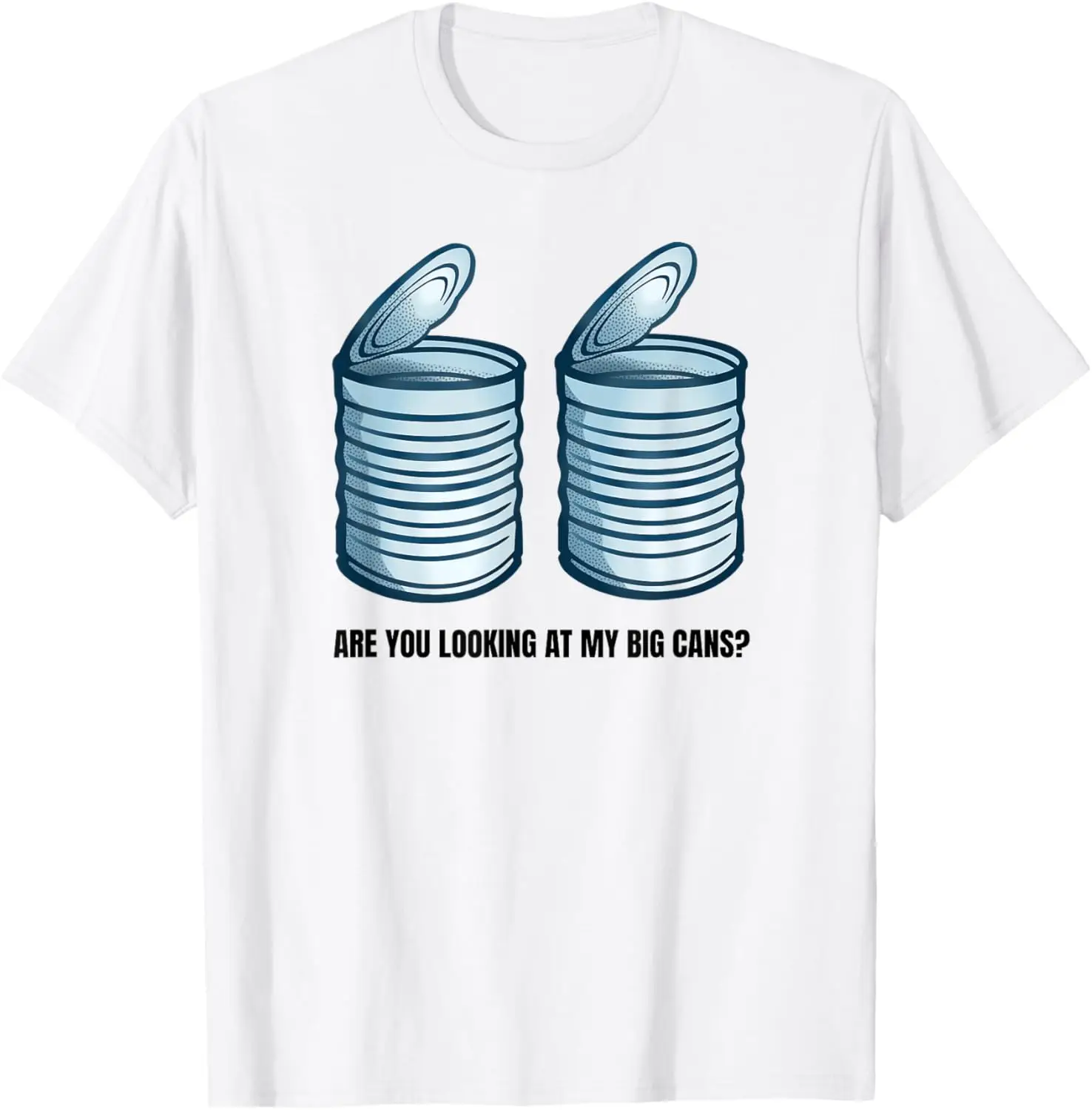Big Can Chest Humor Deranged Funny Awkward Airport T-shirt Men Short Sleeve Crew Neck Funny Harajuku Clothing
