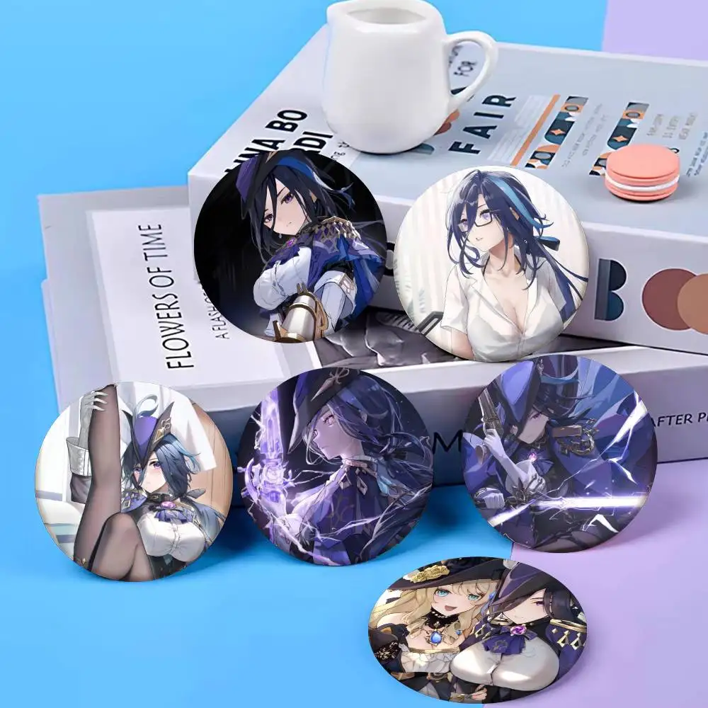 Clorinde Genshin Impact Game Badge Tinplate Coin Brooch Clothing Backpack Accessories Lapel Pin