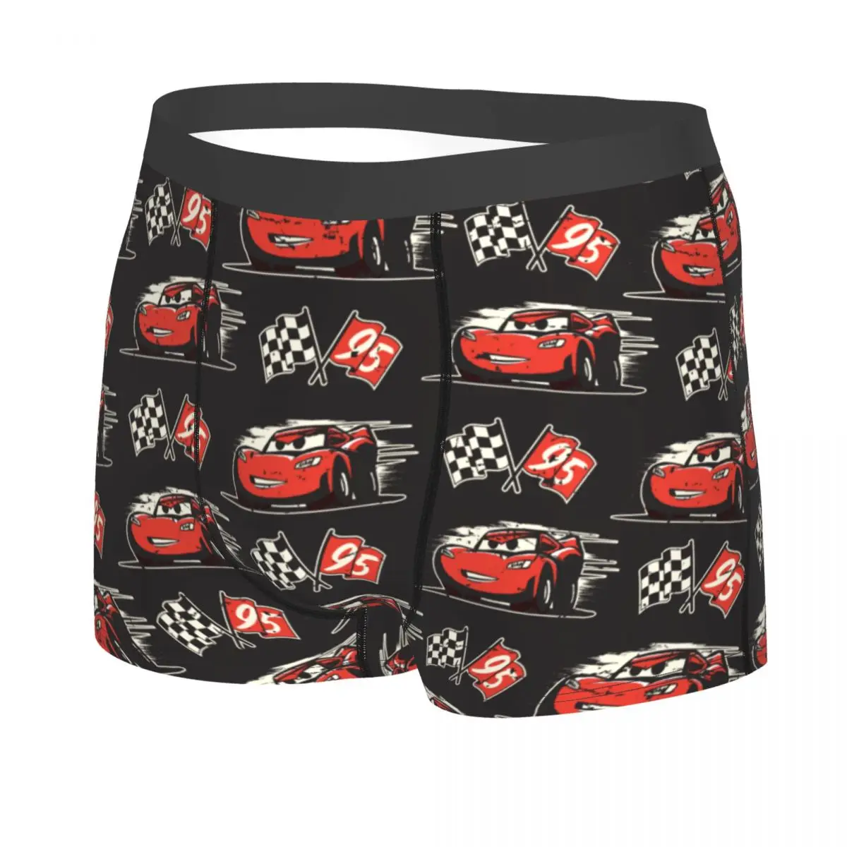 Cars 3 Lightning McQueen Cartoon Man Long Underwear Boxer Shorts Panties Funny Breathable Underpants for Homme