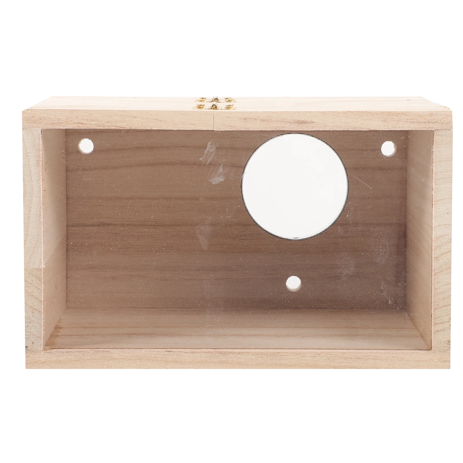 

Wooden Bird House 12x12x19.5cm Parrot Breeding Box Transparent Cockatiel Nesting Small Pet Birds Home Garden Decorative Houses