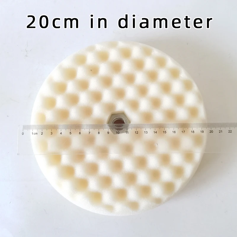 8-inch Double-sided Wave Polishing Sponge Wheel 5707 White Black 5706 Coarse Wax Car Waxing Sponge Disc