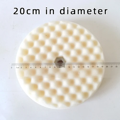 Imagen 2 del producto Rueda de esponja para pulir ondas de doble cara de 8 pulgadas 5707 blanco negro 5706 disco de esponja para encerado de coche de cera gruesa