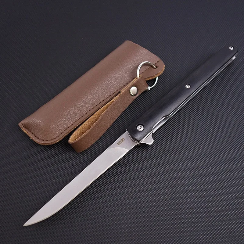 M390 folding knife 5CR15 Outdoor tactical knife quick opening folding knife body guard knife fruit knife pocket knife tool knife